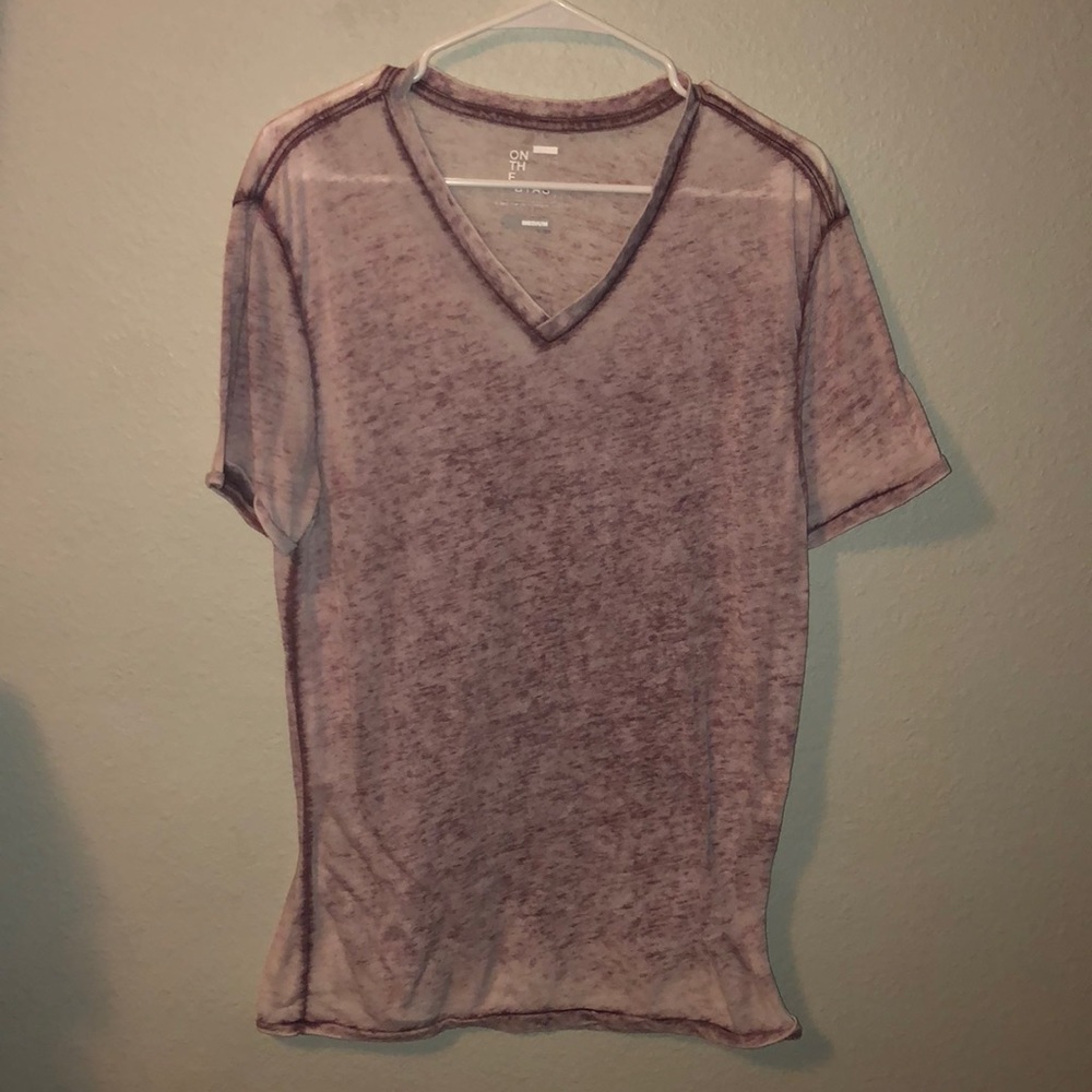 MENS On the Byas Burn Out V Neck